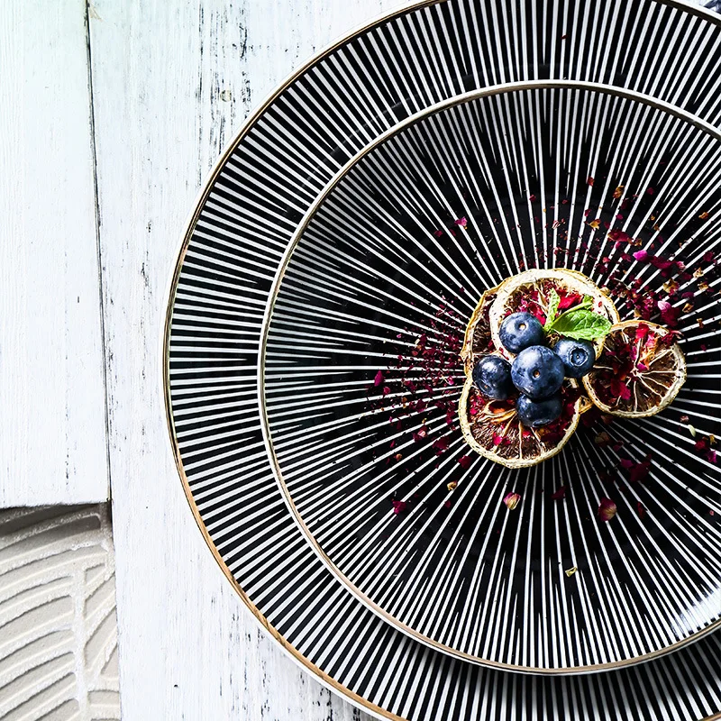 1 шт. посуда из Пномпеня Геометрическая 8/10 дюйма керамическая обеденная тарелка