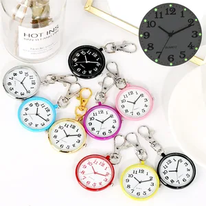 Светящийся дисплей брелок для ключей медсестра карманные часы арабские цифры Подвесные часы подарок для медсестры и врача