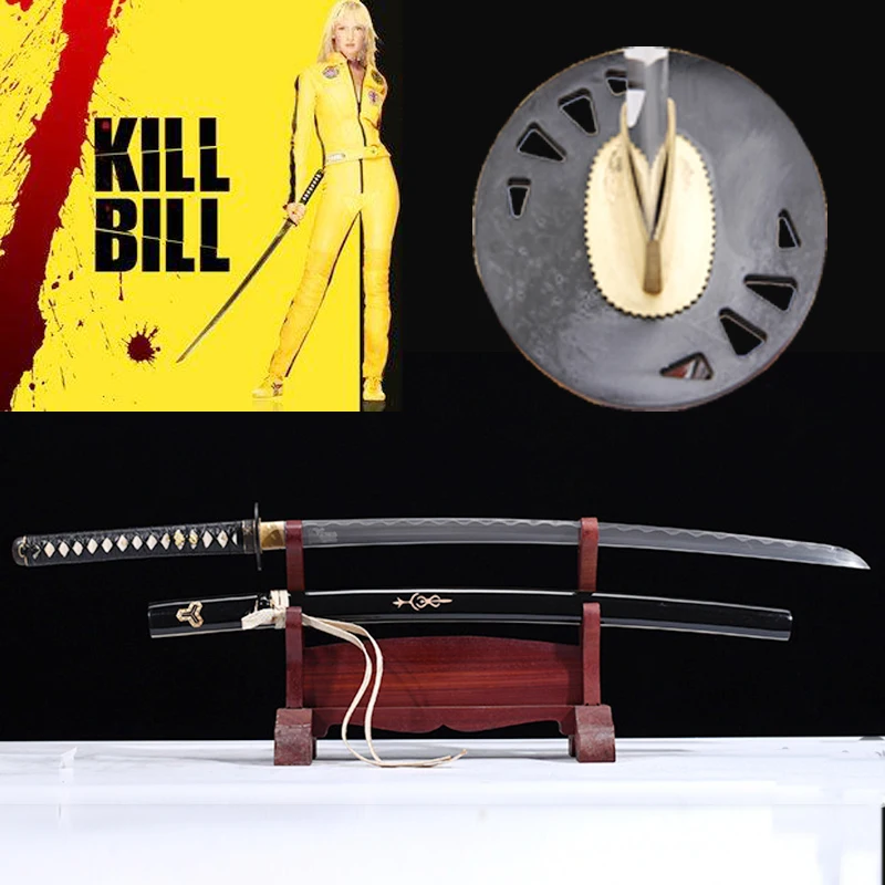 Samurai Katana Sword for Hot Movie Kill Bill The Bride's Swords Handmade 1045 carbon steel Blade Full Tang