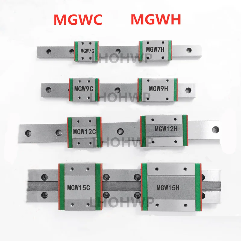 Миниатюрный MGW9 линейная направляющая железнодорожных перевозок slideL100 150 200 250 300 350 400 450 500 мм блок MGW9C/MGW9H