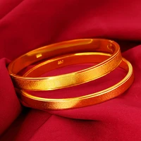 simple style women bangle yellow gold filled classic female wedding party jewelry gift