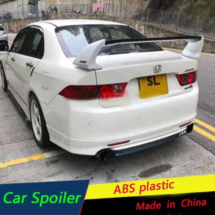 

For Honda Accord EURO-R(CL7)2003-2007 Spoiler High Quality ABS Material Car Rear Wing Trunk Spoiler Sport Black/white Color Big