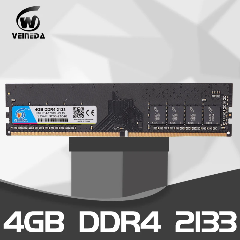 VEINEDA Dimm Ram DDR4 4 ГБ 8 ГБ 1,2 в PC4-17000 Память Ram DDR 4 2133 для Intel AMD DeskPC Mobo ddr4 4 Гб 284pin