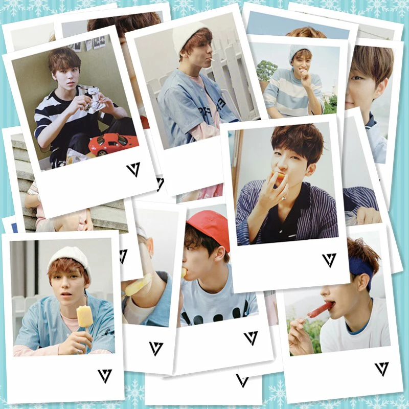 Kpop Seventeen Album &ltFIRST LOVE&ampLETTER&gt Polaroid Photo Lomo Card K-POP Fans Gifts Metal Box 40Pcs/Box Drop Shipping | Украшения и