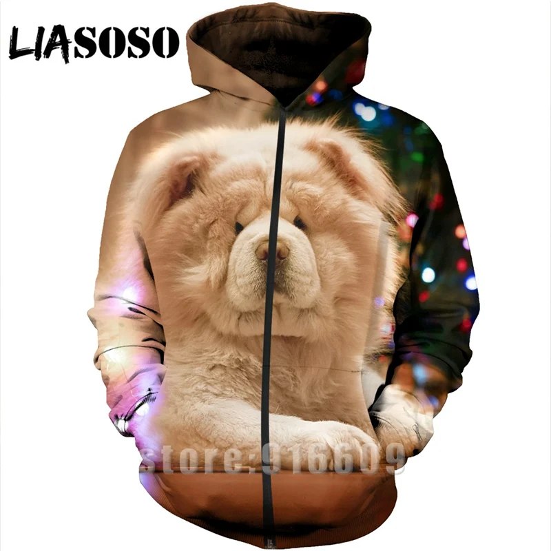 20 Толстовка с 3D принтом homme dog для мужчин с животными чау-чау wo для мужчин Уличная Harajuku Толстовка рубашка на молнии Аниме толстовки с длинными рукавами A370 - Цвет: 20