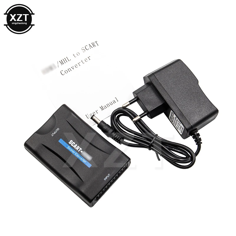 Преобразователь 1080P SCART в HDMI-совместимый преобразователь сигнала Видео Аудио