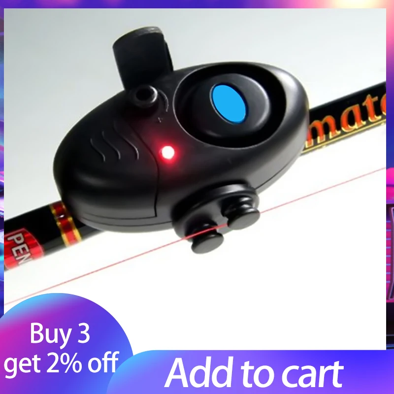

Fishing Fish Bite Alarm Electronic Buzzer On Fishing Rod With Loud Siren Daytime Night Indicator With Battery Portable Mini