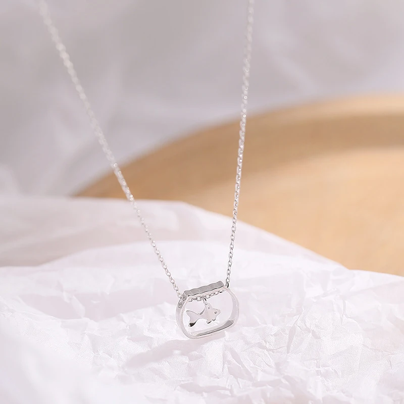 Креативное ожерелье с подвеской в виде аквариума модная женская цепочка до