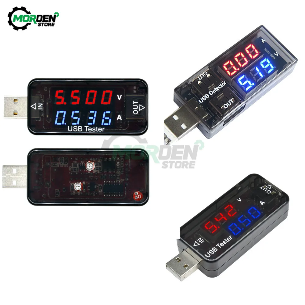 Двойной светодиодный цифровой вольтметр Амперметр измеритель тока напряжения USB