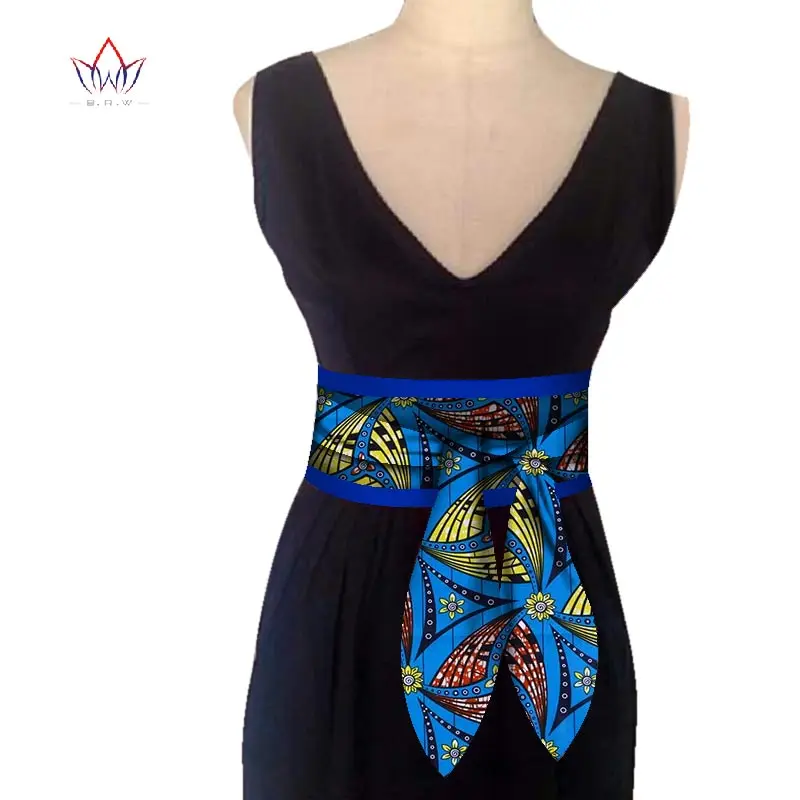 18 BRW Африканский принт Obi Ankara зеленый желтый баска пояс кнопки юбки для женщин подарок ручной работы ремень аксессуар WYB268 - Окраска металла: 18