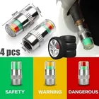 4 шт. колпачок давления в шинах автомобиля, автомобильная Беспроводная насадка клапана, датчик, индикатор Предупреждение ющий инструмент, колпачок манометра для автомобиля