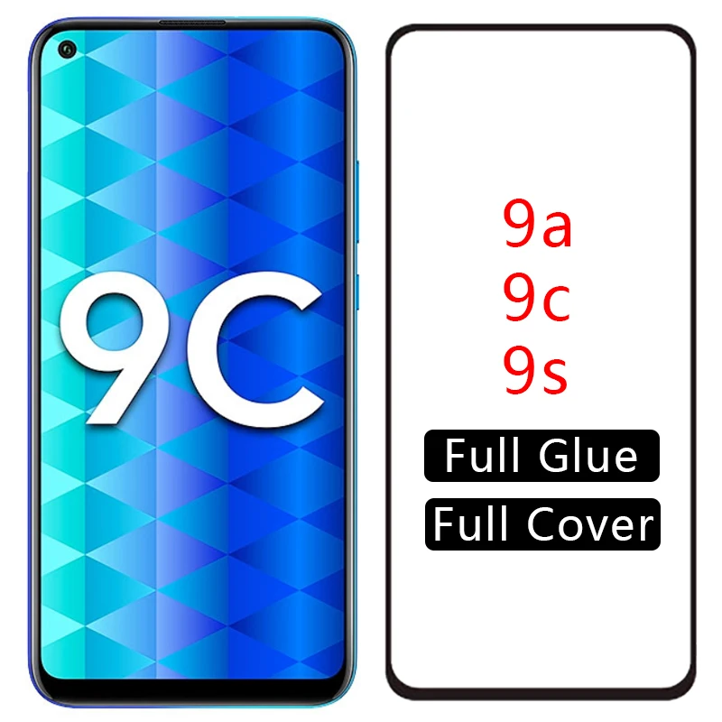 

case on honor 9a 9c 9s cover tempered glass screen protector for huawei honer 9 a c s a9 s9 c9 protective phone coque honor9a 3d