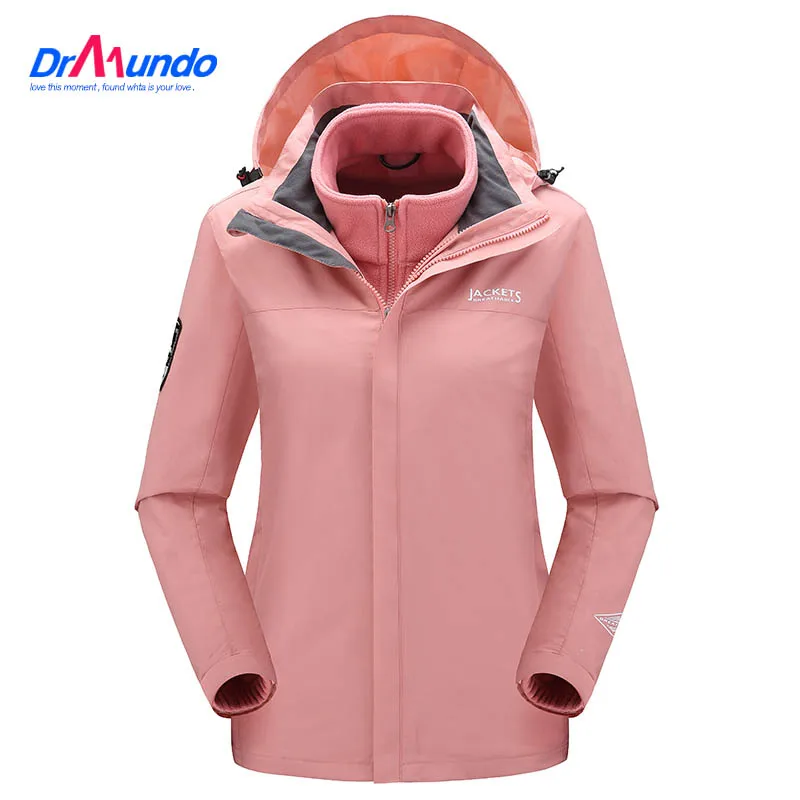 Лыжная куртка для женщин Водонепроницаемый Горные лыжи теплые размера плюс флис