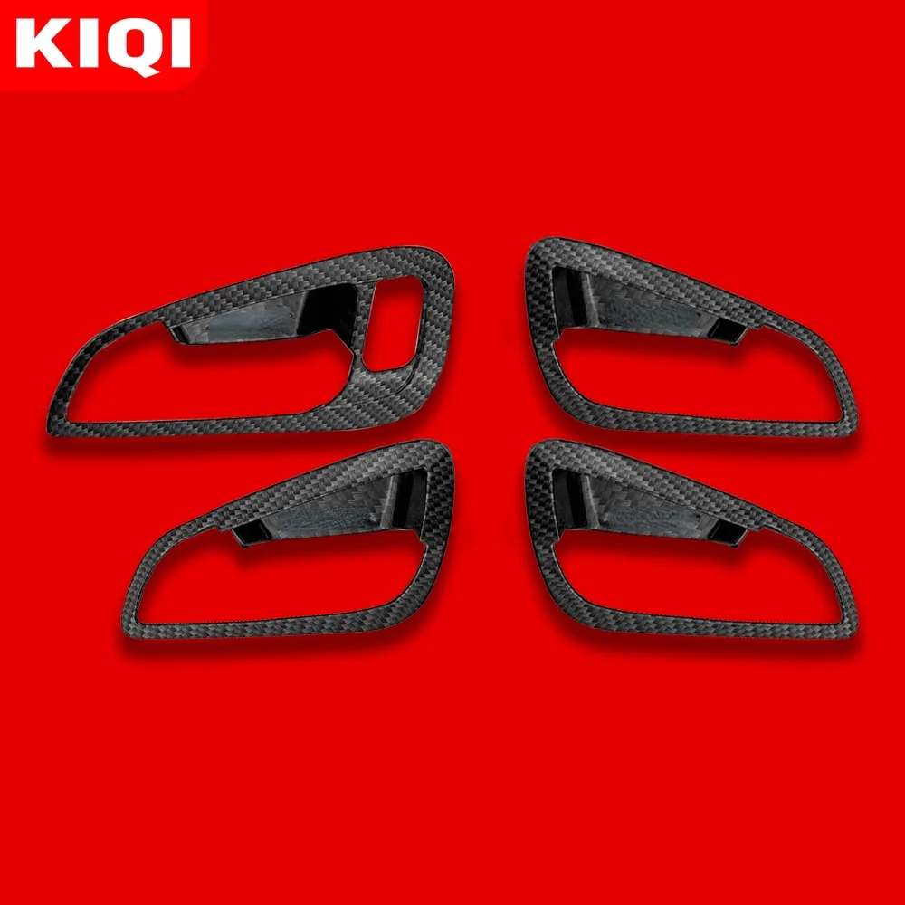 

KIQI ABS Car Door Bowl Decoration Cover for Ford Focus 3 MK3 2015 - 2018 LHD Interior Door Handle Protection Covers Trim Sticker