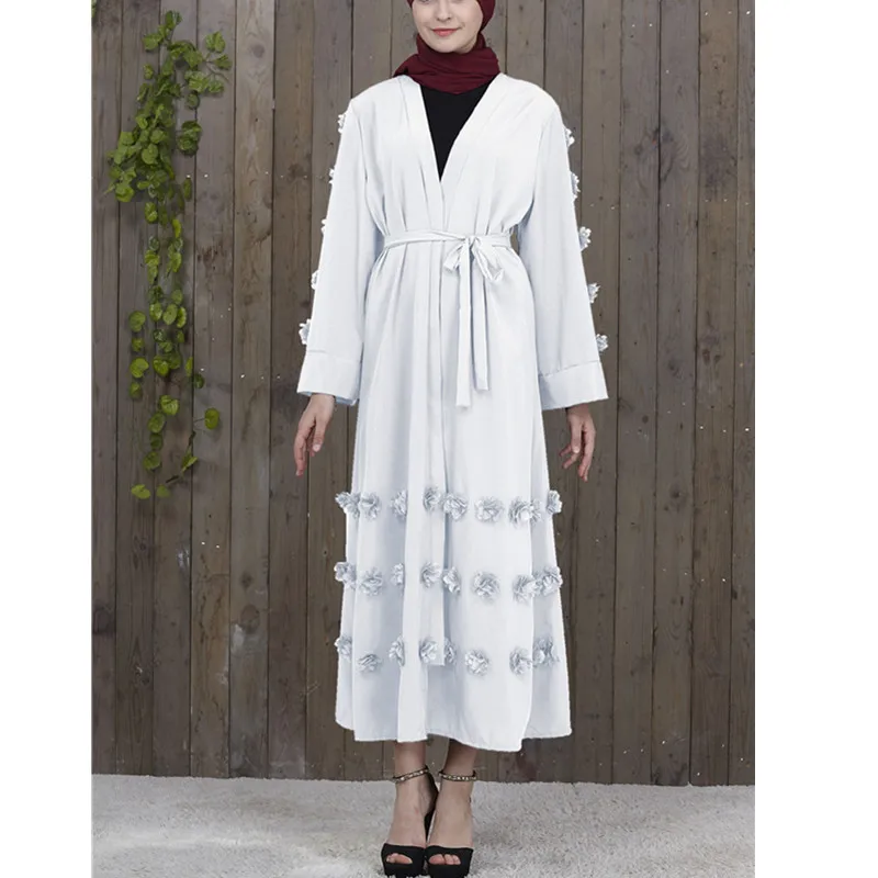

2021 Eid Mubarak Fashion Kimono Dubai Abaya Kaftan Turkish Islamic Clothing Muslim For Women Cardigan Robe Musulman De Mode