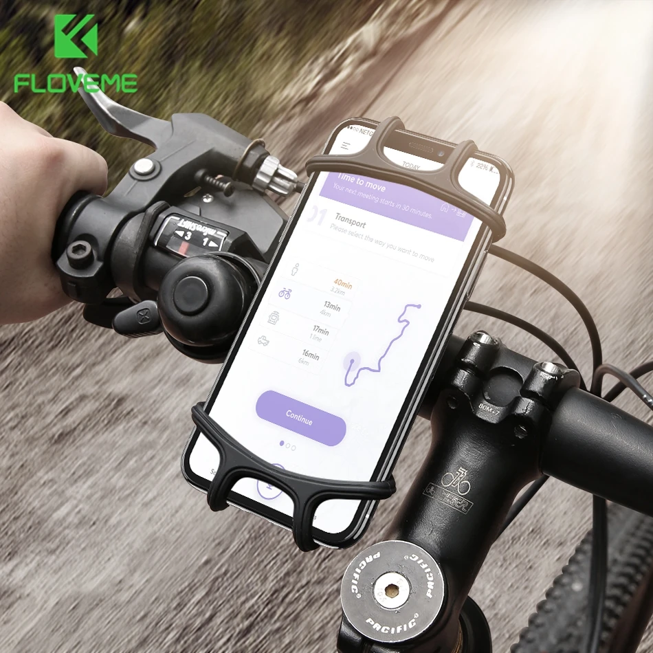 floveme universal bike phone holder adjustable motorcycle bicycle phone holder stand for iphone 11 pro 8 handlebar clip bracket free global shipping