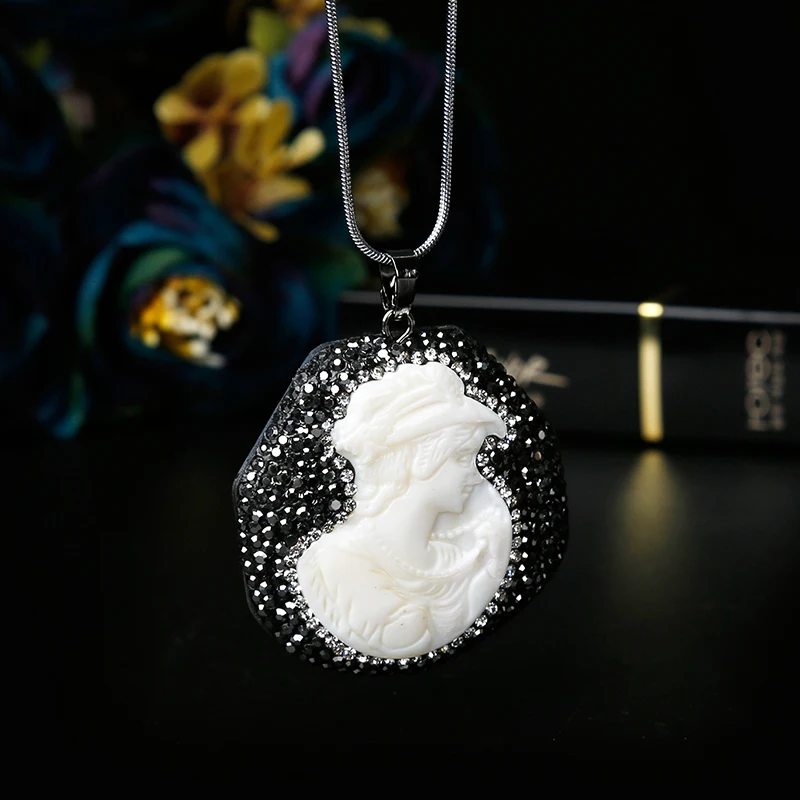 1 шт. натуральная белая подвеска в виде ракушки бриллиантовая женщина отражающий