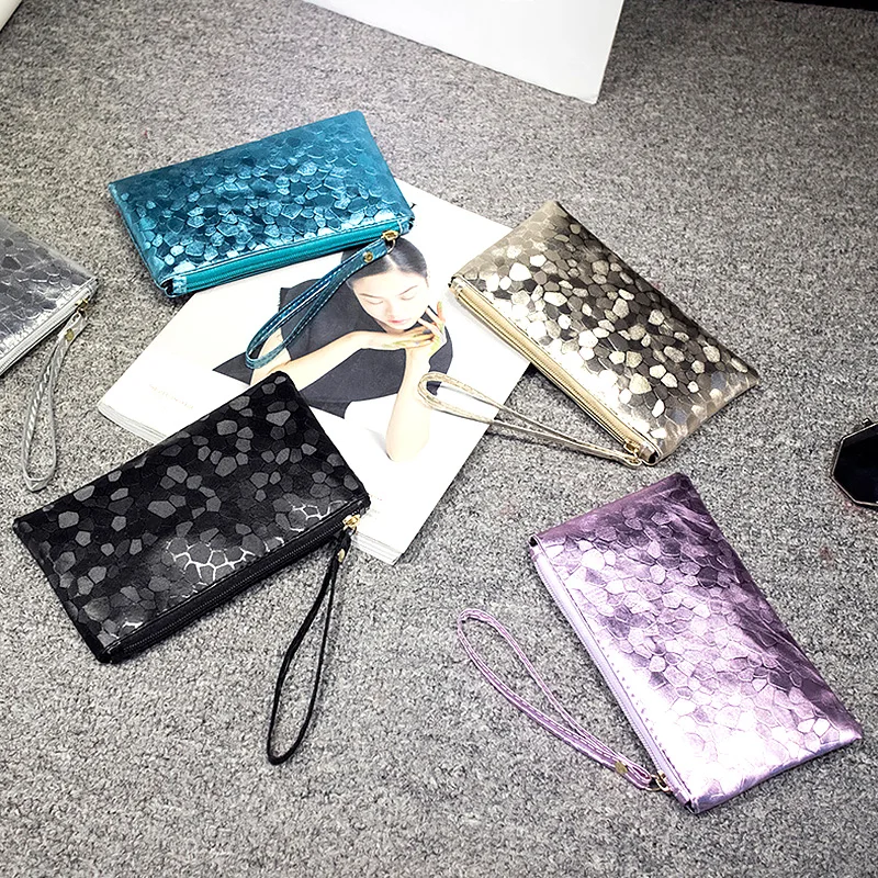 

Fashion Women Wallets Sequins PU Coin Purse Lady Wristlet Handbags Long Money Purse Pocket Bag Zipper Cluth Bag Cards ID Holder