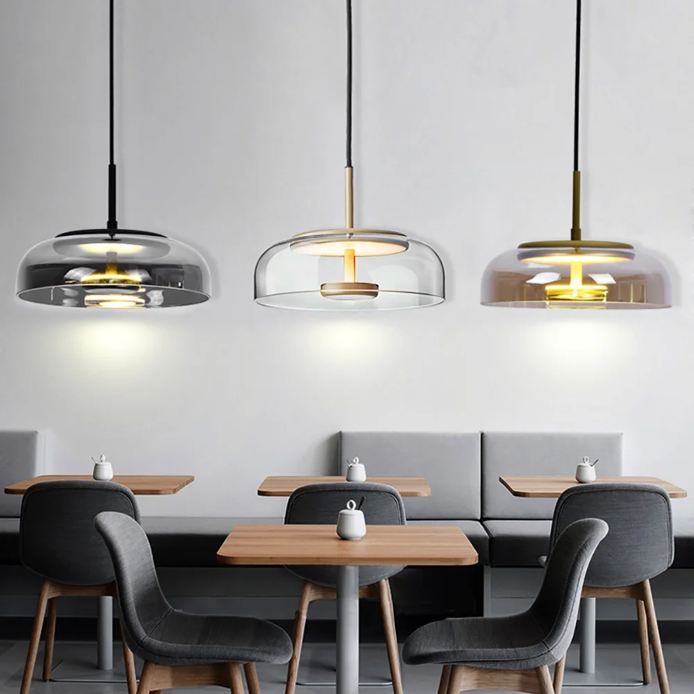 

Glass Nordic Restaurant Hanging Lamp Pendant Lights LED Modern Dining Room Bar Bedside Pendant Lamps Kitchen Lighting