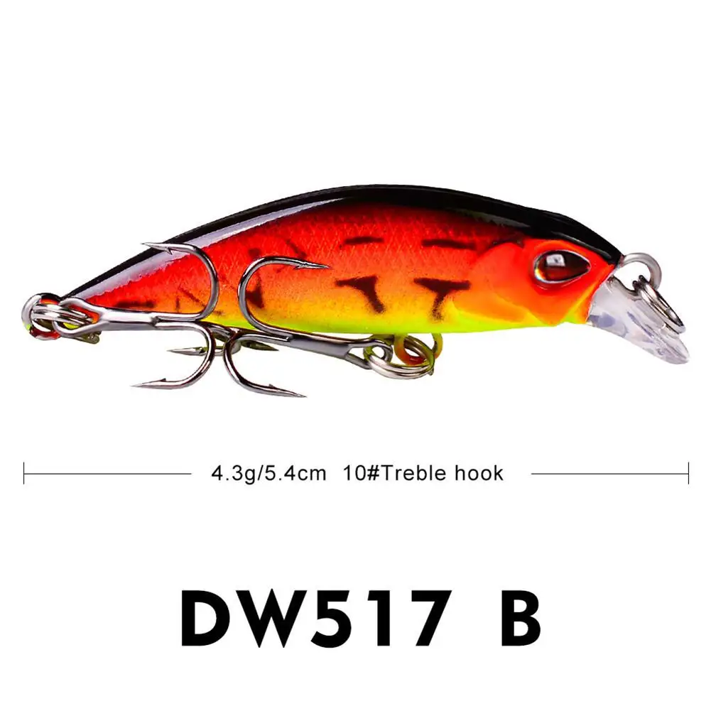

Sinking Fishing Lures Artificial Fishing Lure River Minnow 4.3g 5.4cm Hard Bait ABS Plastic Outdoor Fishing Lure Accessories