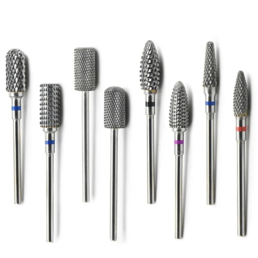 9 типов фрезы для ногтей вольфрамовые карбидные электрические маникюра