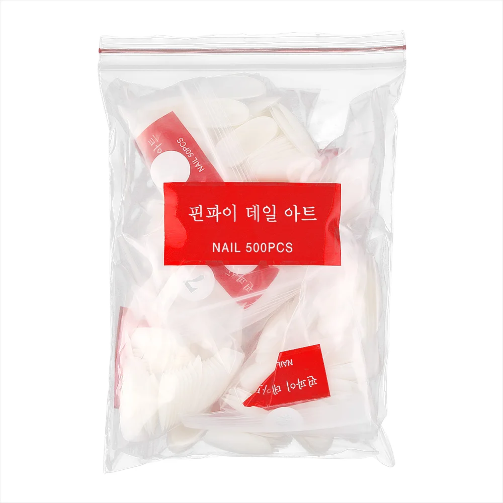 500 шт./пакет овальные искусственные накладные ногти акрилового геля Фул крышка