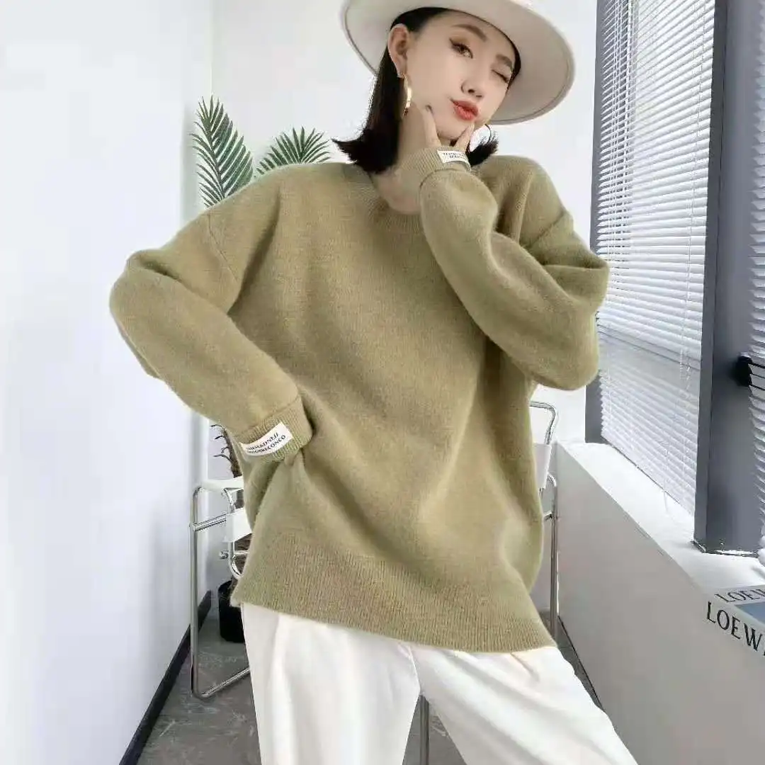 

Knitted Jumper Luxury Designer Winter Tops Turtleneck Pullovers Casual Sweaters Women Shirt Long LK-71