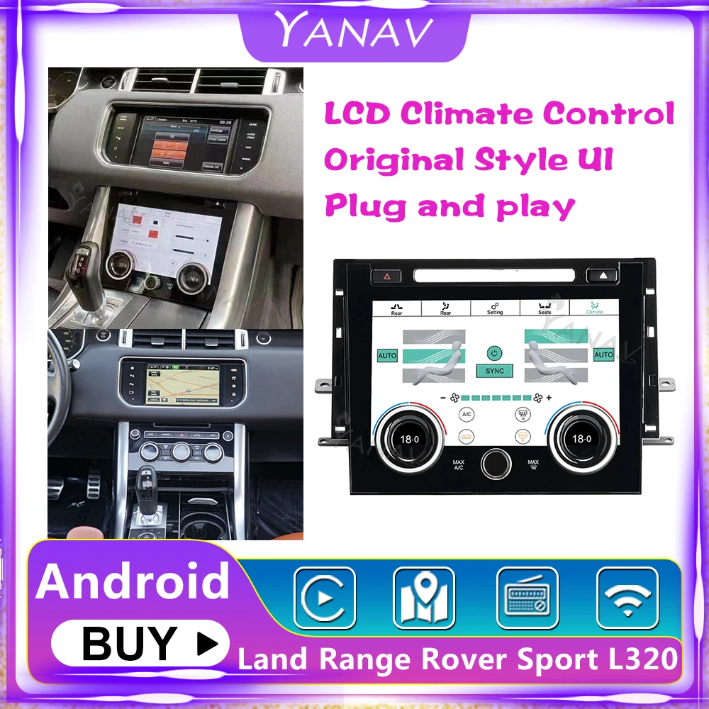 Car Radio AC Panel Multimedia Screen LCD Climate For Range Rover Sport L494 L320 2013-2017 Air Conditioner Display Plug and Play