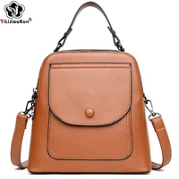 small leather backpack purse travel bags multi function bagpack shoulder bag female new fashion backpacks for teenage girls