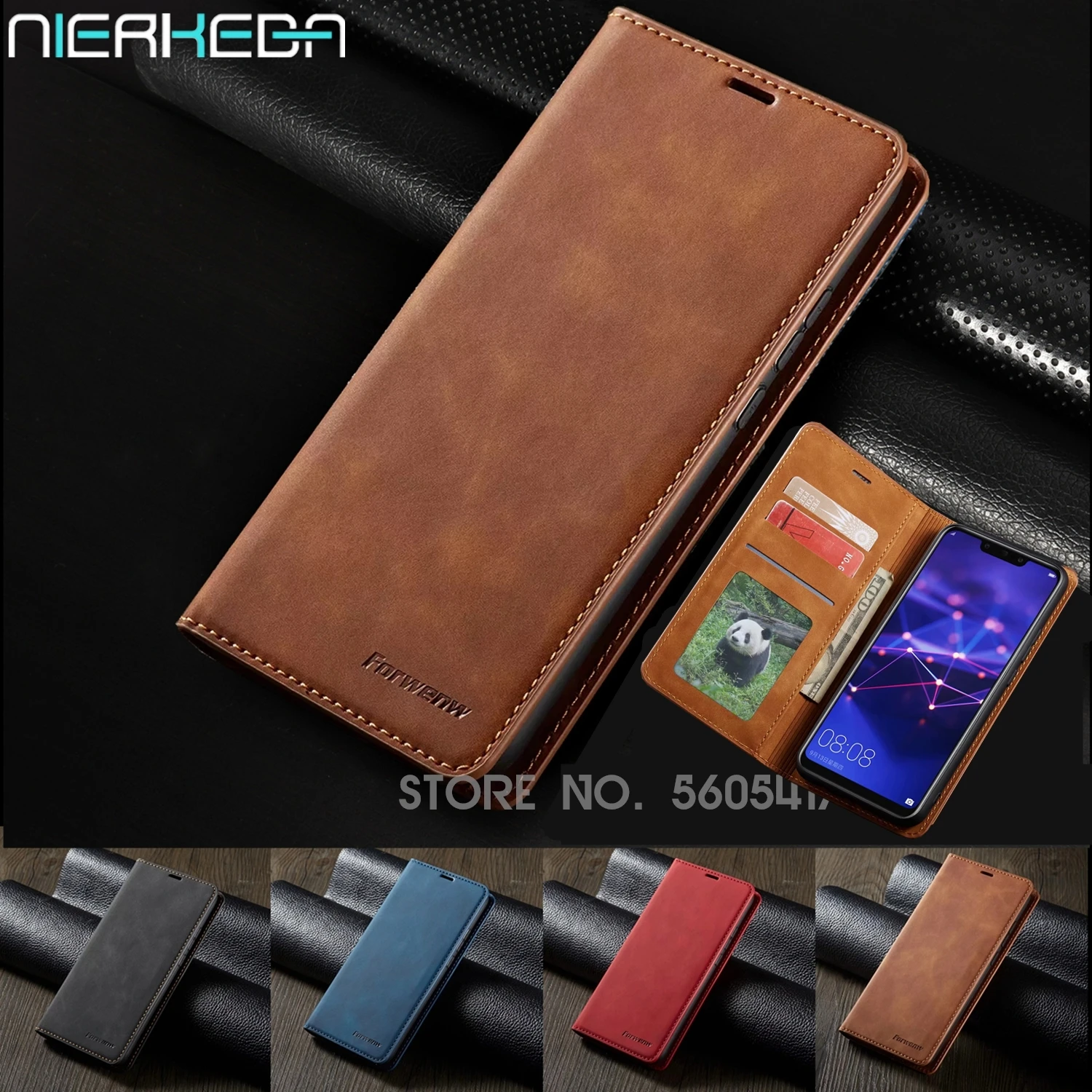 Кожаный флип чехол для Huawei P40 Mate 30 20 Lite P30 P20 Pro Nova 7i 6 SE P Smart 2019 Plus 2020 кошелек с