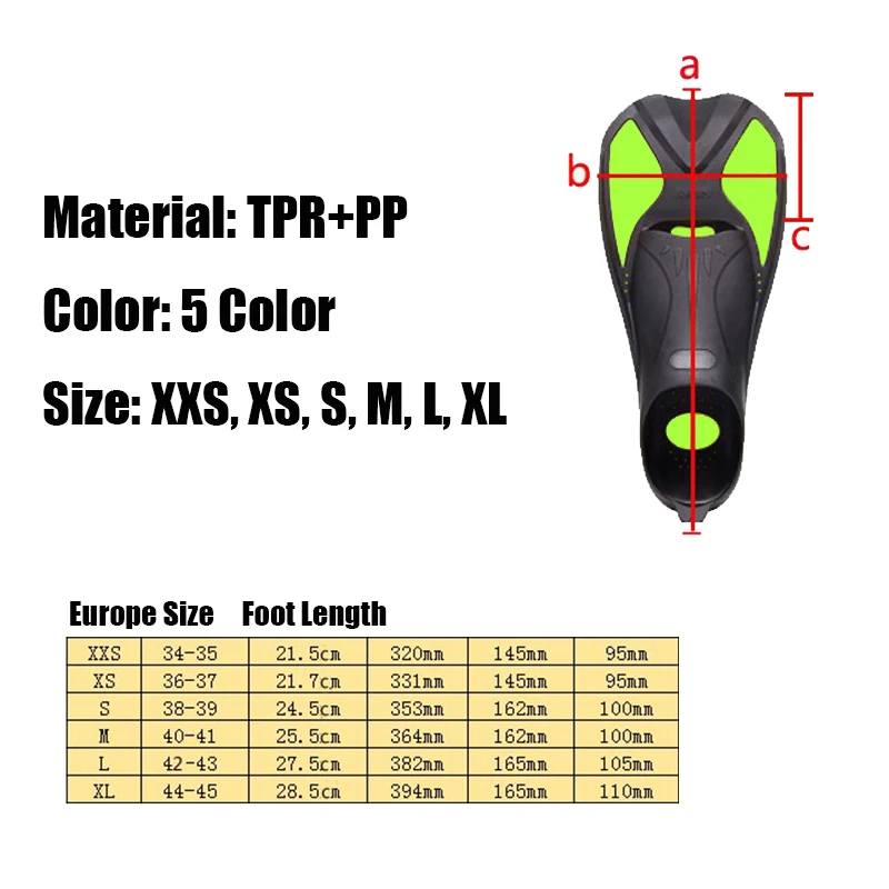 Ласты для водных видов спорта плавники плавания Неопреновая противоскользящая
