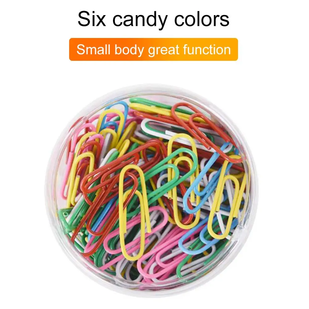 100 шт цветной металлический скрепка для бумаги канцелярские принадлежности