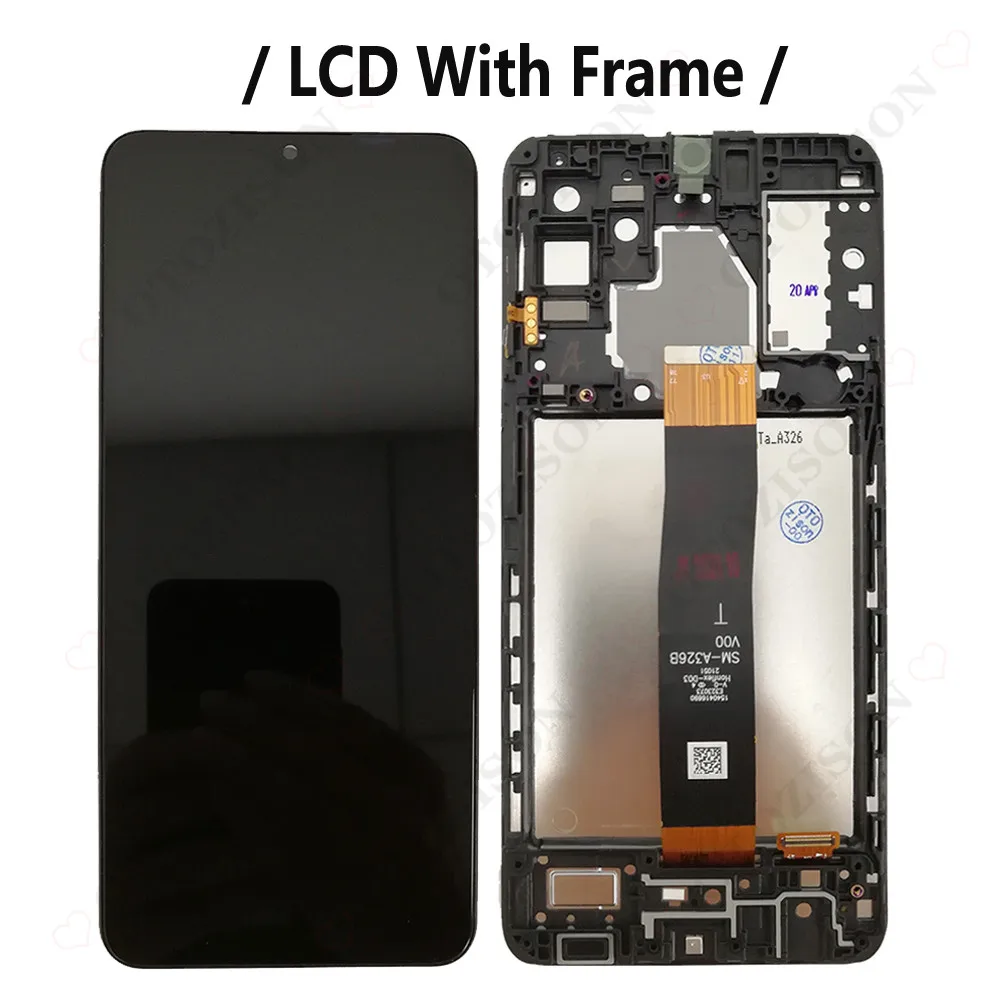 A326B LCD With Frame For Samsung Galaxy A32 5G A326 Display A326BR/DS A326U Screen Touch Digitizer Assembly Replacement 6.5&quot | Мобильные