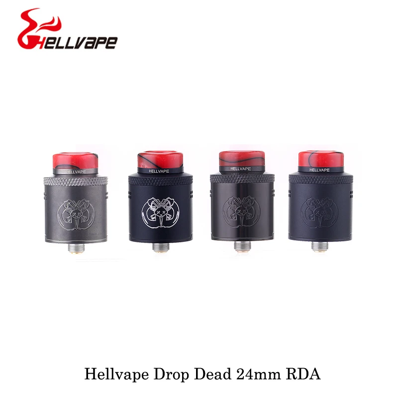 Электронная сигарета helvape Drop Dead 24 мм RDA с полимерным наконечником одна/двойная