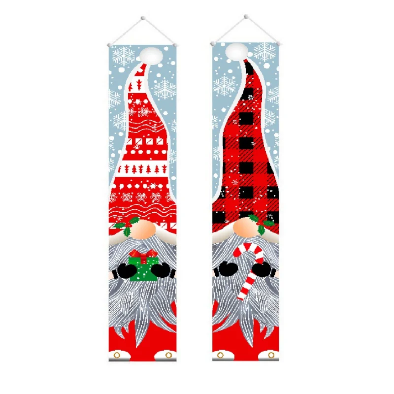 

Santa Snowflake Creative Christmas Couplets Lovely Decoration Couplets Home Christmas Front Door Hanging Ornament