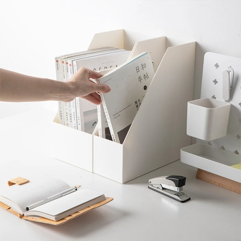 

1 Set Multi-purpose Desk Storage Holder Magazine File Storage Holder Rack for Bathroom Bedroom Dresser Home/Office Desk