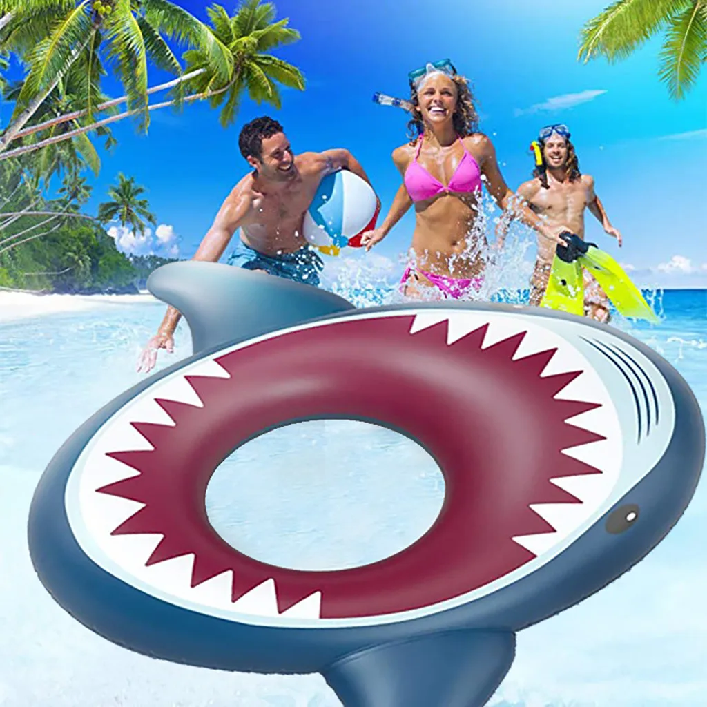 Надувная Акула развлекательная Летняя Пляжная надувная трубка для бассейна
