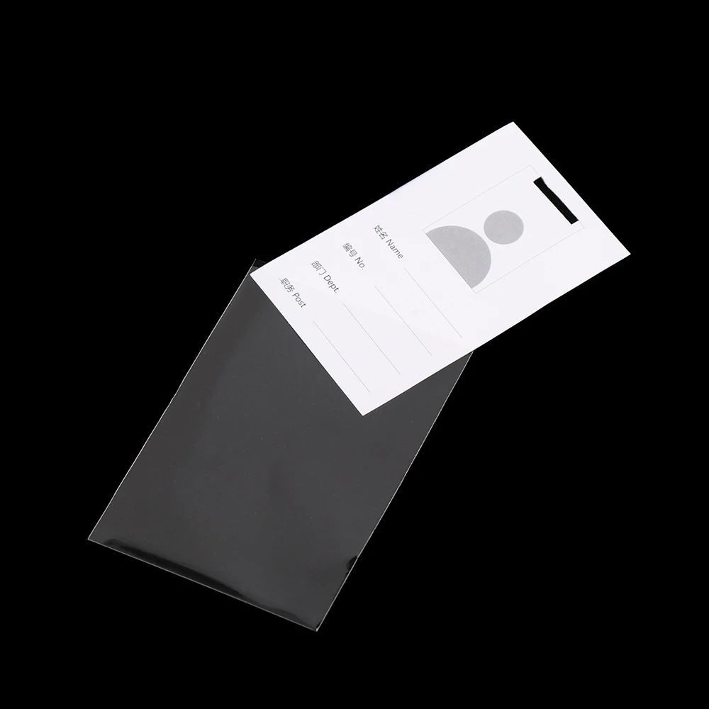 100 шт./пакет пк материал прозрачный незапечатанный защитный чехол для карт