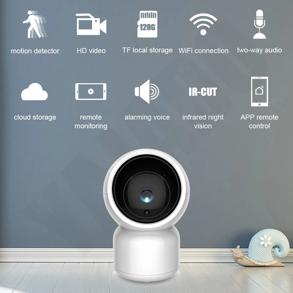 YAJADO Tuya WiFi умная IP камера 720P 1080P HD видеонаблюдения в помещении видеоняня Интерком