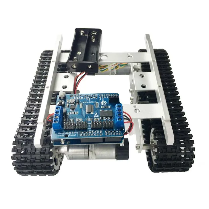 Металлическая гусеничная цепь T100 с Wi Fi для Arduino управляемая через приложение