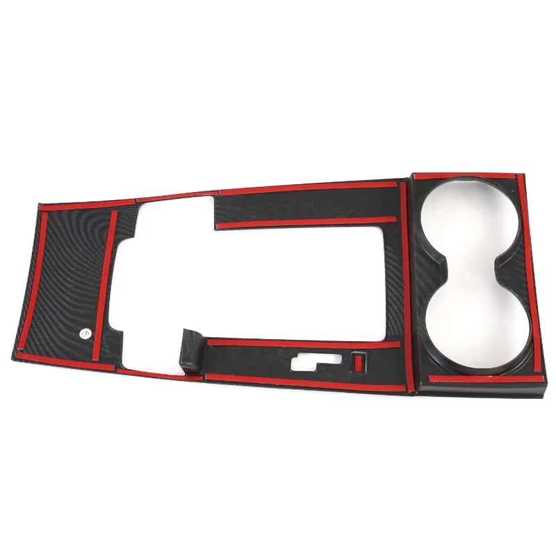 

LHD! For Mazda 3 M3 Axela 2019-2021 Carbon Style Gear Box Panel Water Cup Holder Frame Cover Trim Car Styling