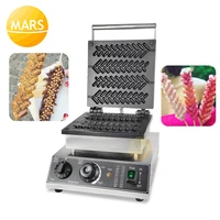 commercial use lolly waffle maker electric waffle making machine baking equipment wheat shaped grill baker waffle snacks