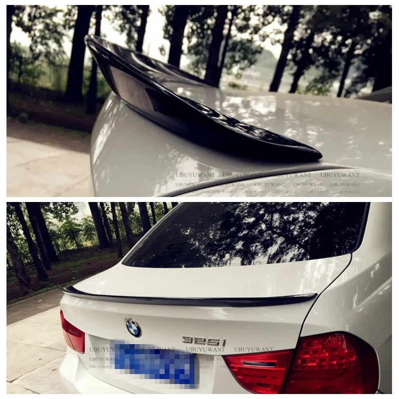 

UBUYUWANT For BMW E90 3 Series 2005-2011 P STYLE Spoiler Wing Auto Racing Car Styling CARBON FIBER Tail Trunk Spoiler Wing