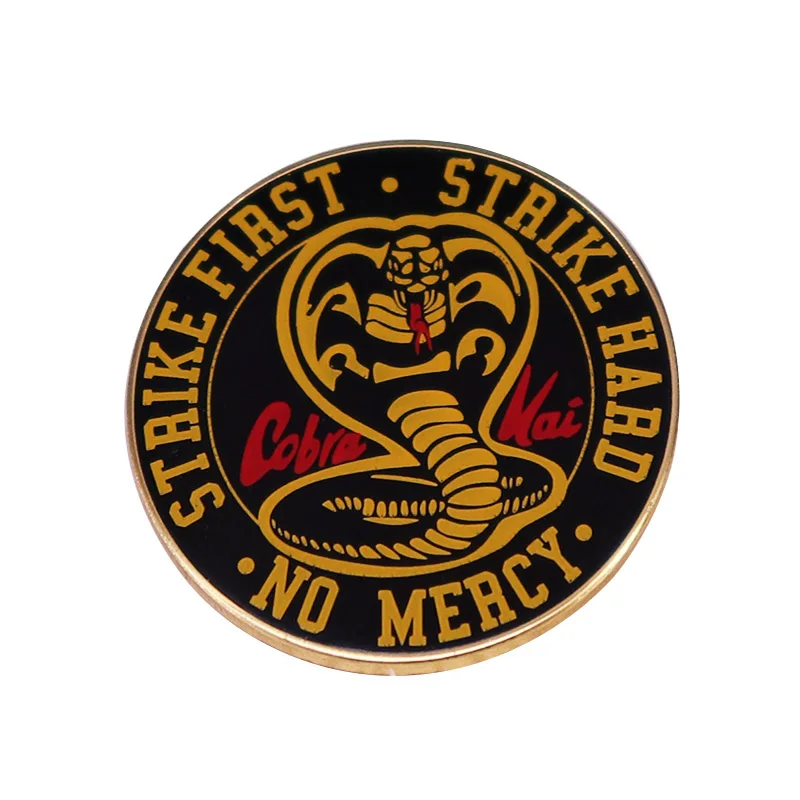 Знаковая заколка с логотипом Karate Kid Cobra Kai жесткая брошь значок без милосердия