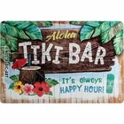 Ностальгический открытый Tiki Bar жестяной знак, металлический жестяной знак, Настенный декор 12x8 дюймов