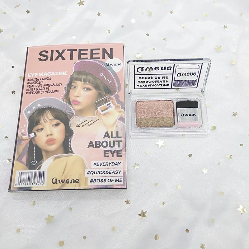 Двухслойные тени для век Douyin компактные двухслойные 3 секунды AB группа Second M |