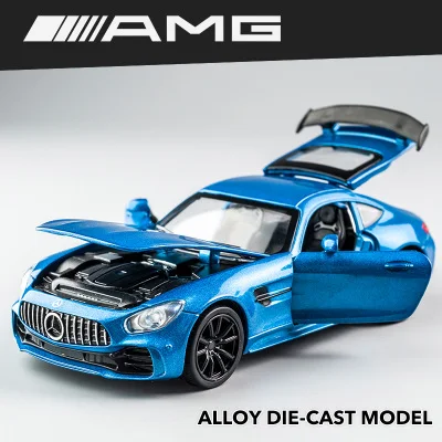 KIDAMI Camaro 1: 32 высокая имитация литья под давлением модель автомобиля Вытяните назад звуковой светильник коллекция для детских подарков машинки - Цвет: GT Blue