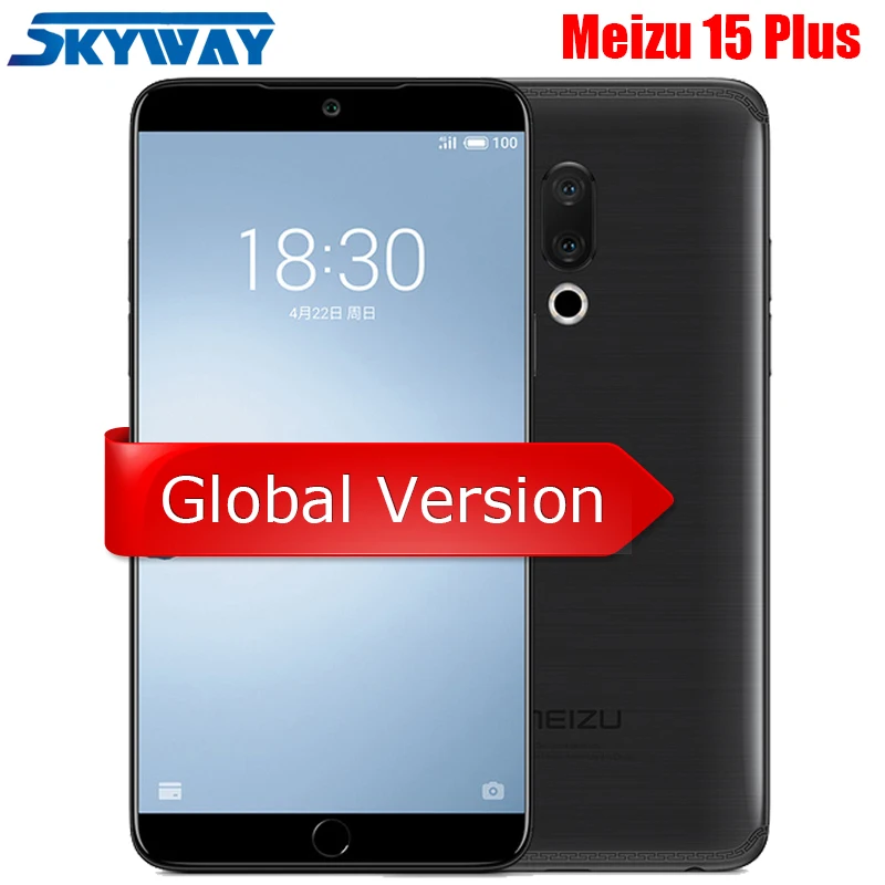 Оригинальный сотовый телефон Meizu 15 Plus 4G LTE 6 ГБ 128 восьмиядерный процессор Exynos 8895