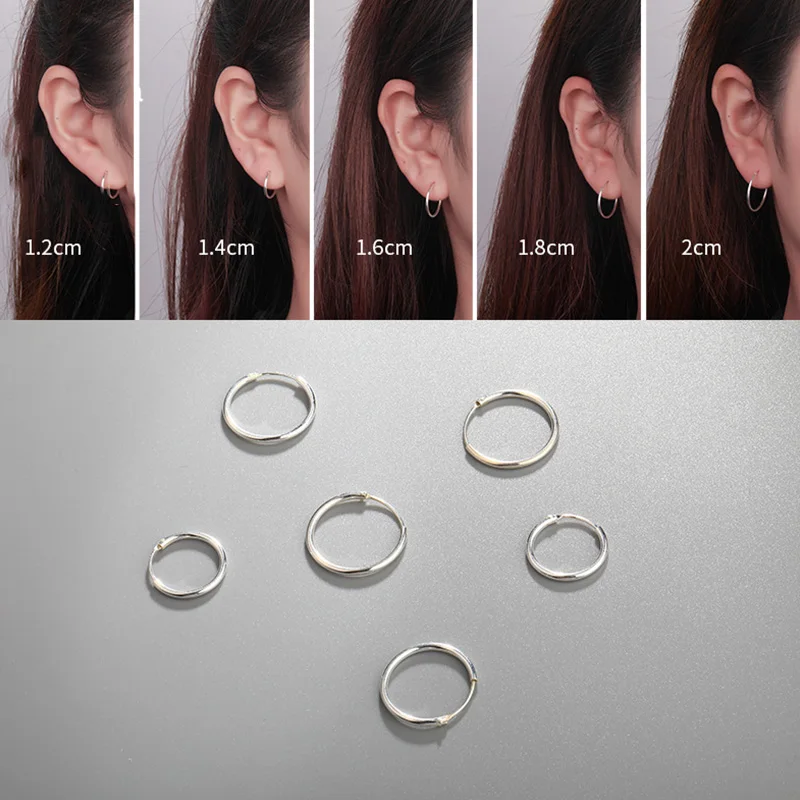 Женские и мужские серьги-кольца из нержавеющей стали SIPENGJEL модные круглые серьги