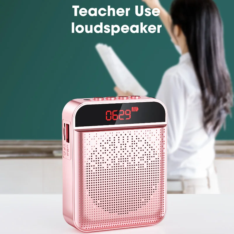UHF мегафон микрофон Портативный усилитель голоса Учитель Беспроводной TF AUX